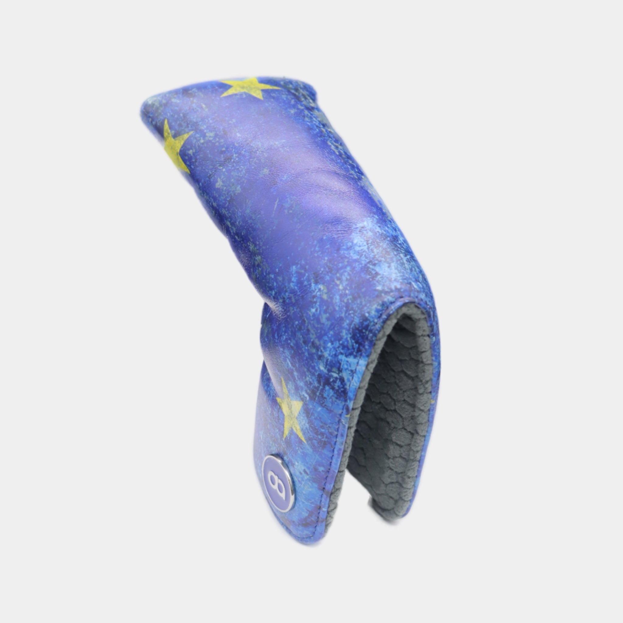 European Ryder Cup leather putter golf club replacement headcover. Golf gift for men /women. Designer golf accessory. Waterproof. Digital print.