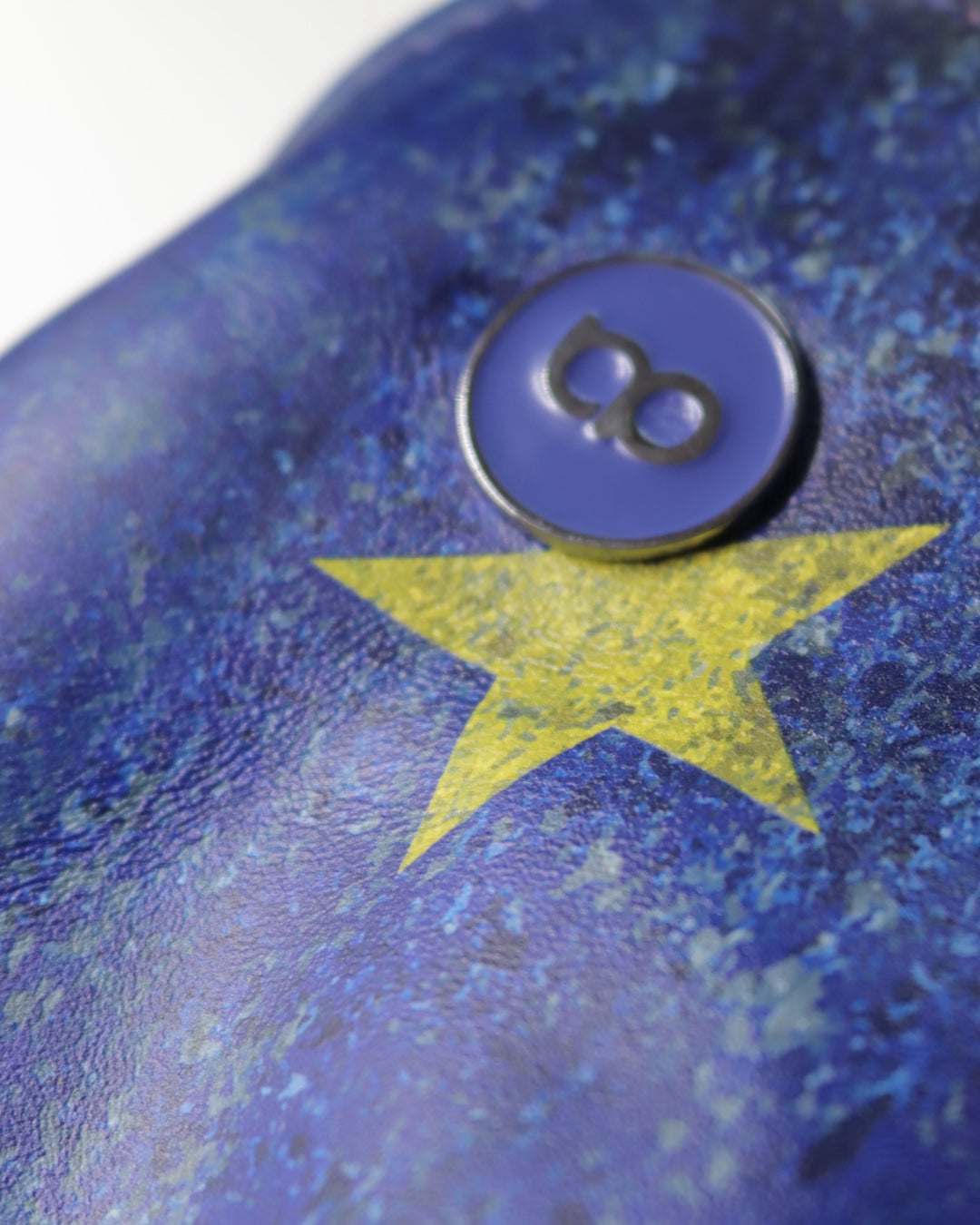 Close up of european ryder cup leather golf club replacement headcover