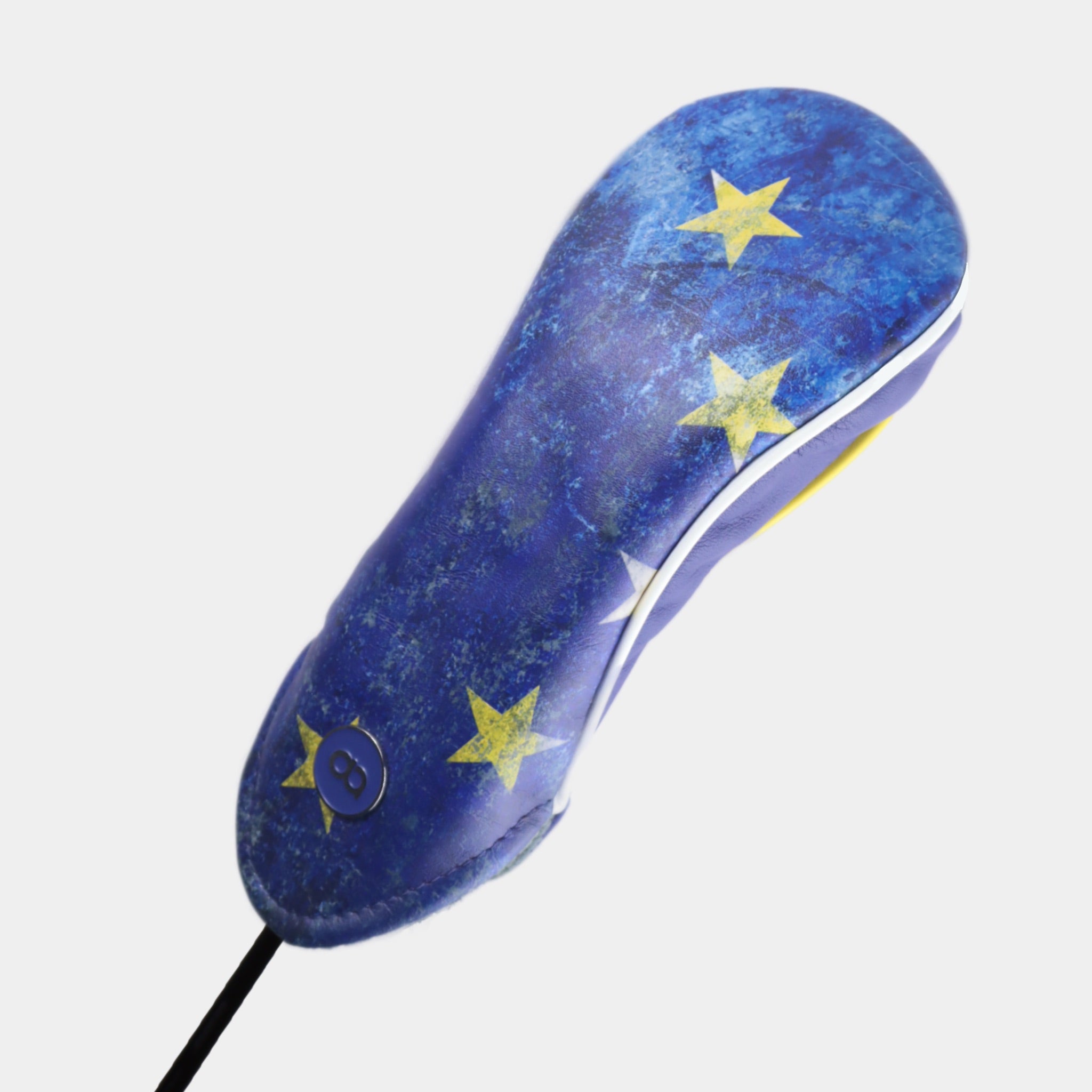 European Ryder Cup leather fairway wood golf club replacement headcover. Golf gift for men /women. Designer golf accessory. Waterproof. Customisable. Digital print.