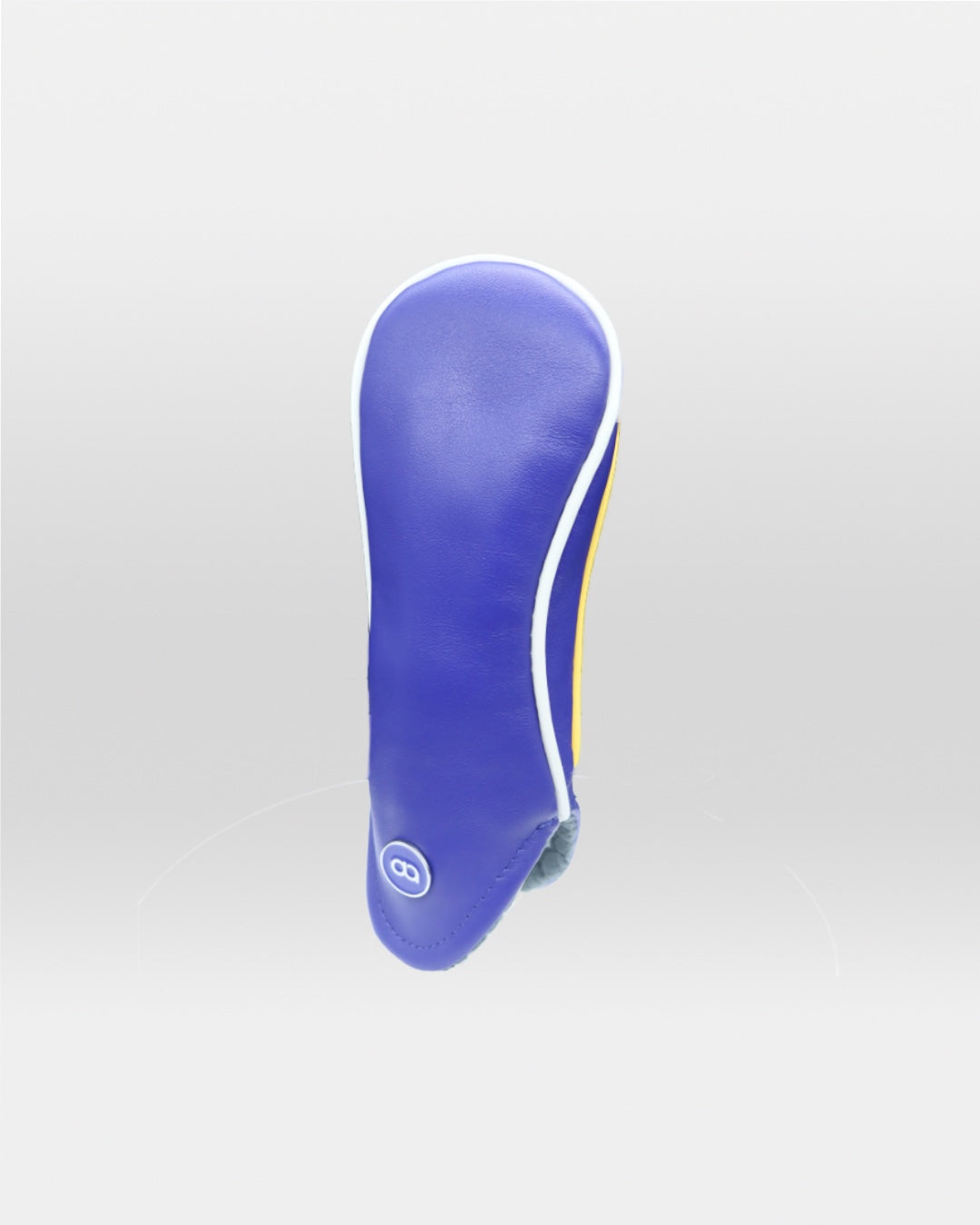 Blue leather hybrid golf club replacement headcover. Golf gift for men /women. Designer golf accessory. Waterproof.