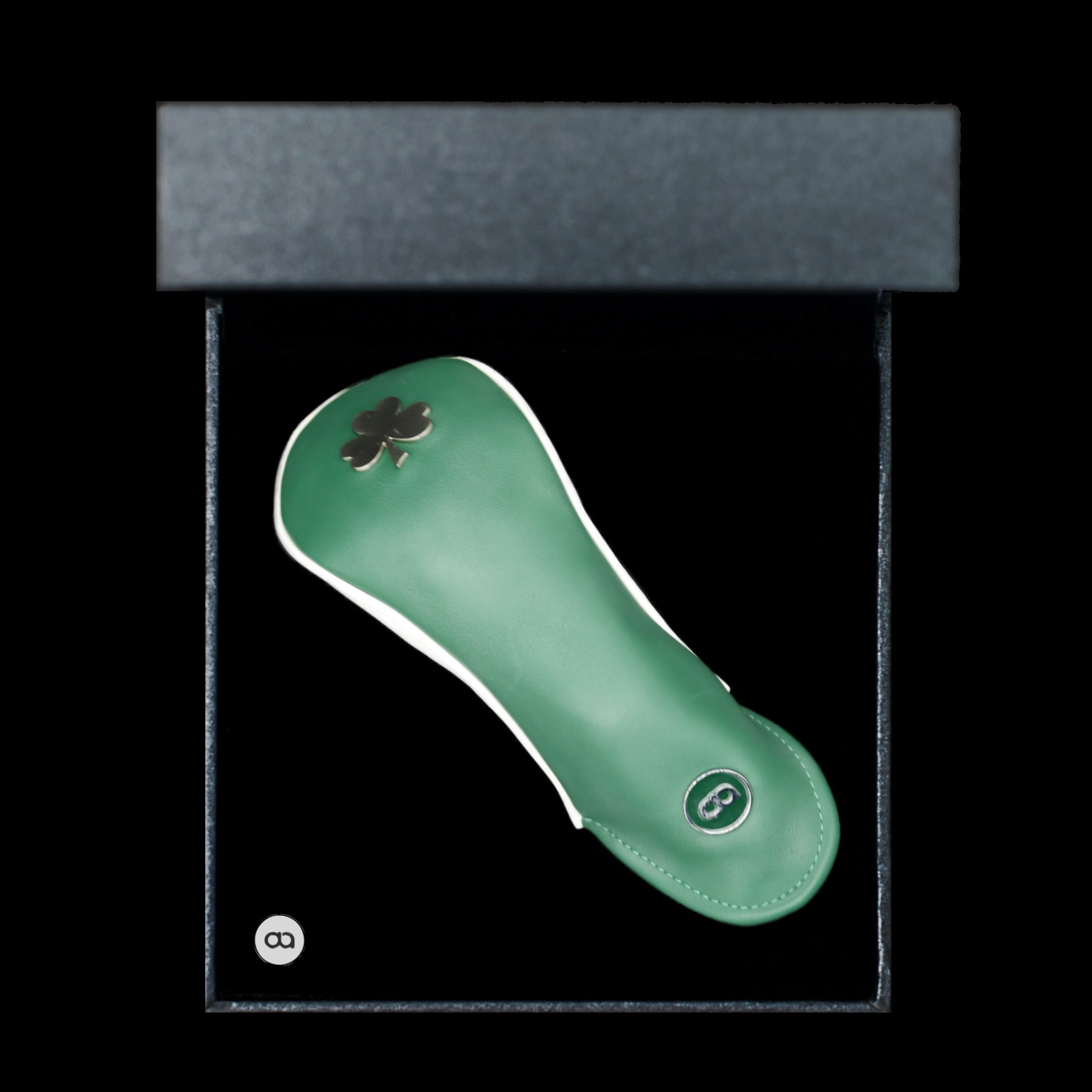 Ireland green and white leather headcover in black gift box