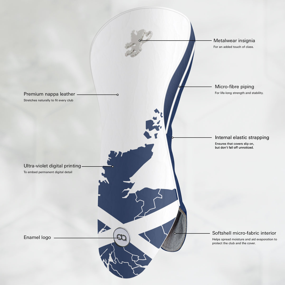 SCOTLAND Leather Headcover (DRIVER)