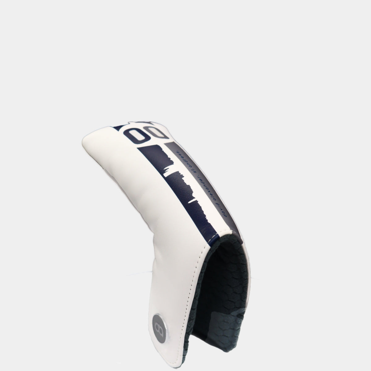 White St. Andrews leather putter golf club replacement headcover. Golf gift for women /men. Designer golf accessory. Waterproof. Digital print.