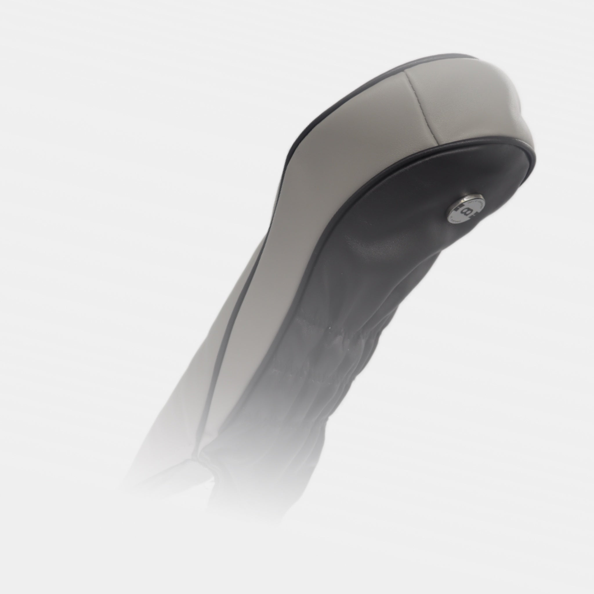 Grey and black leather golf club headcover by David Alexander