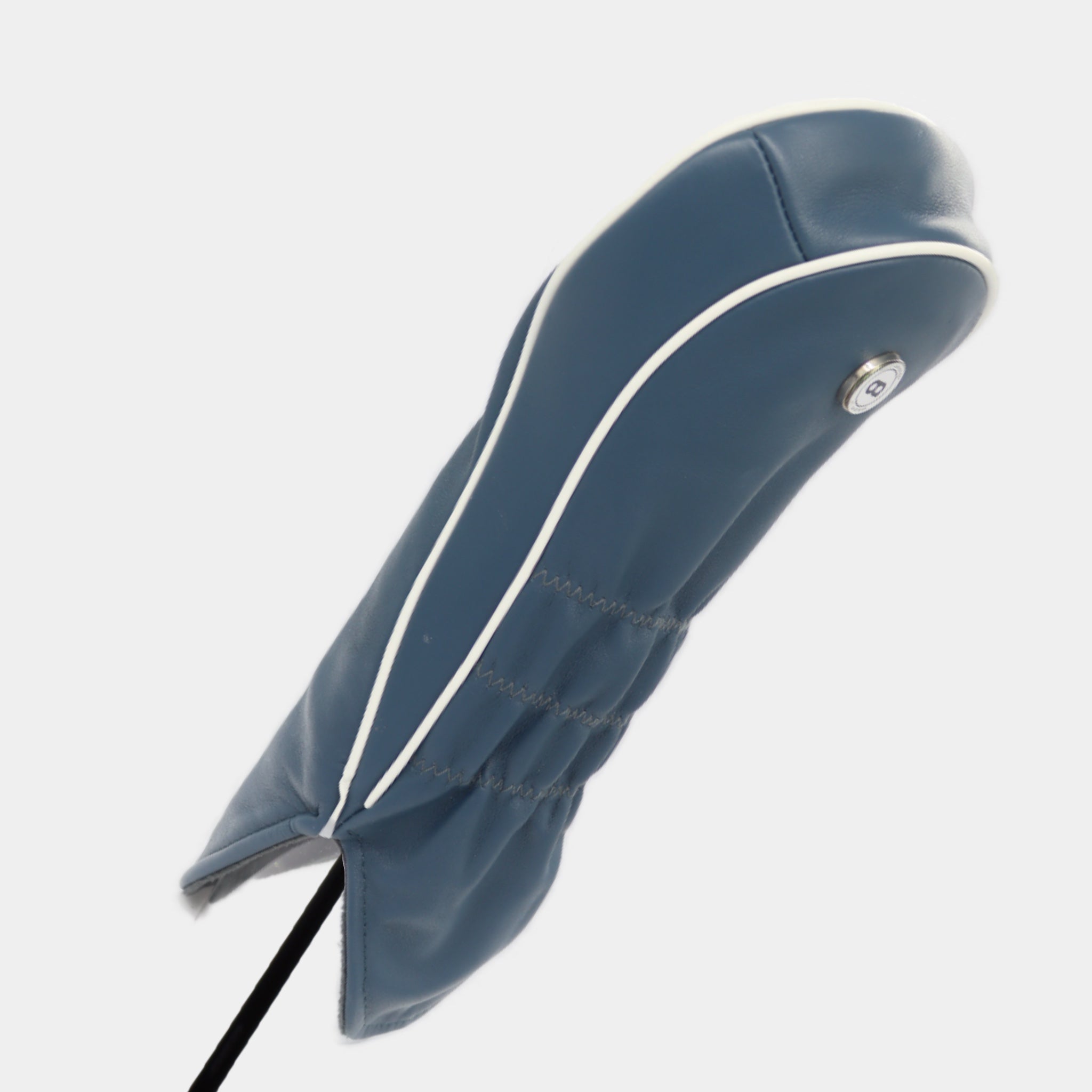 Blue leather golf club headcover by David Alexander