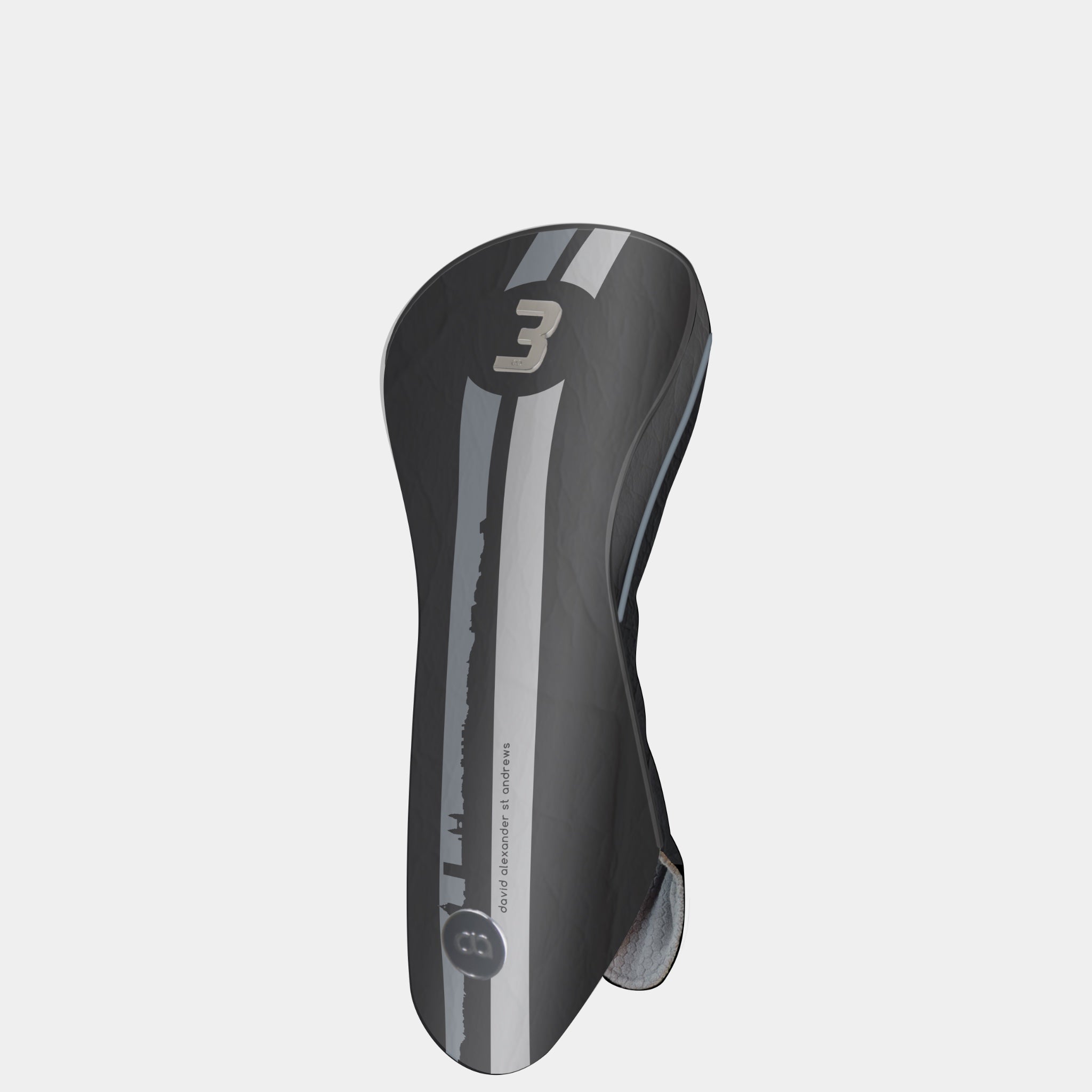 ST. ANDREWS Black Leather Headcover (FAIRWAY)