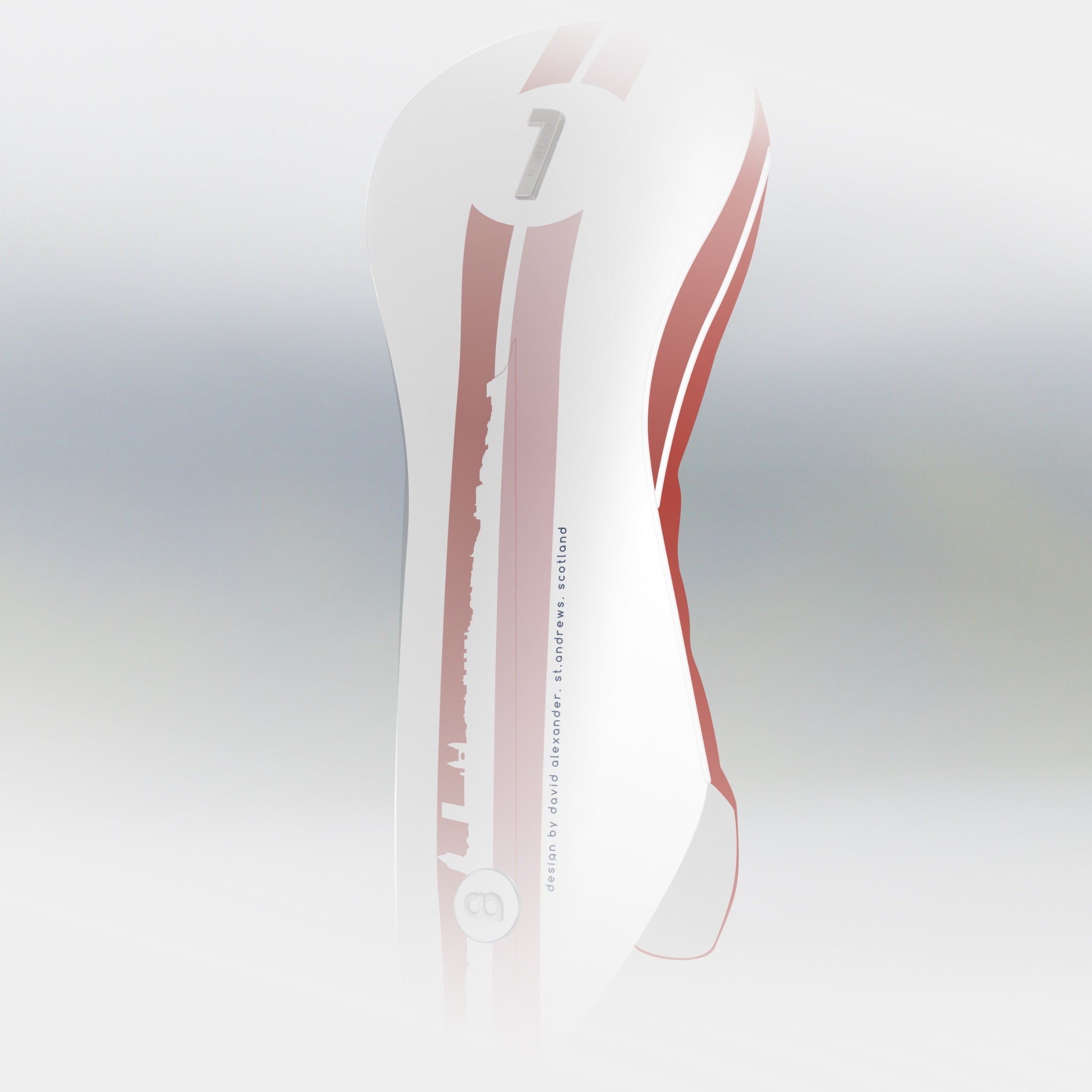 St. Andrews Old Course leather headcover in white