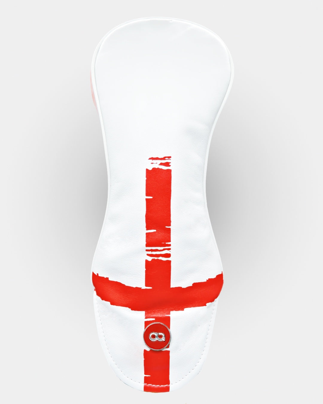England white and red leather driver headcover by David Alexander