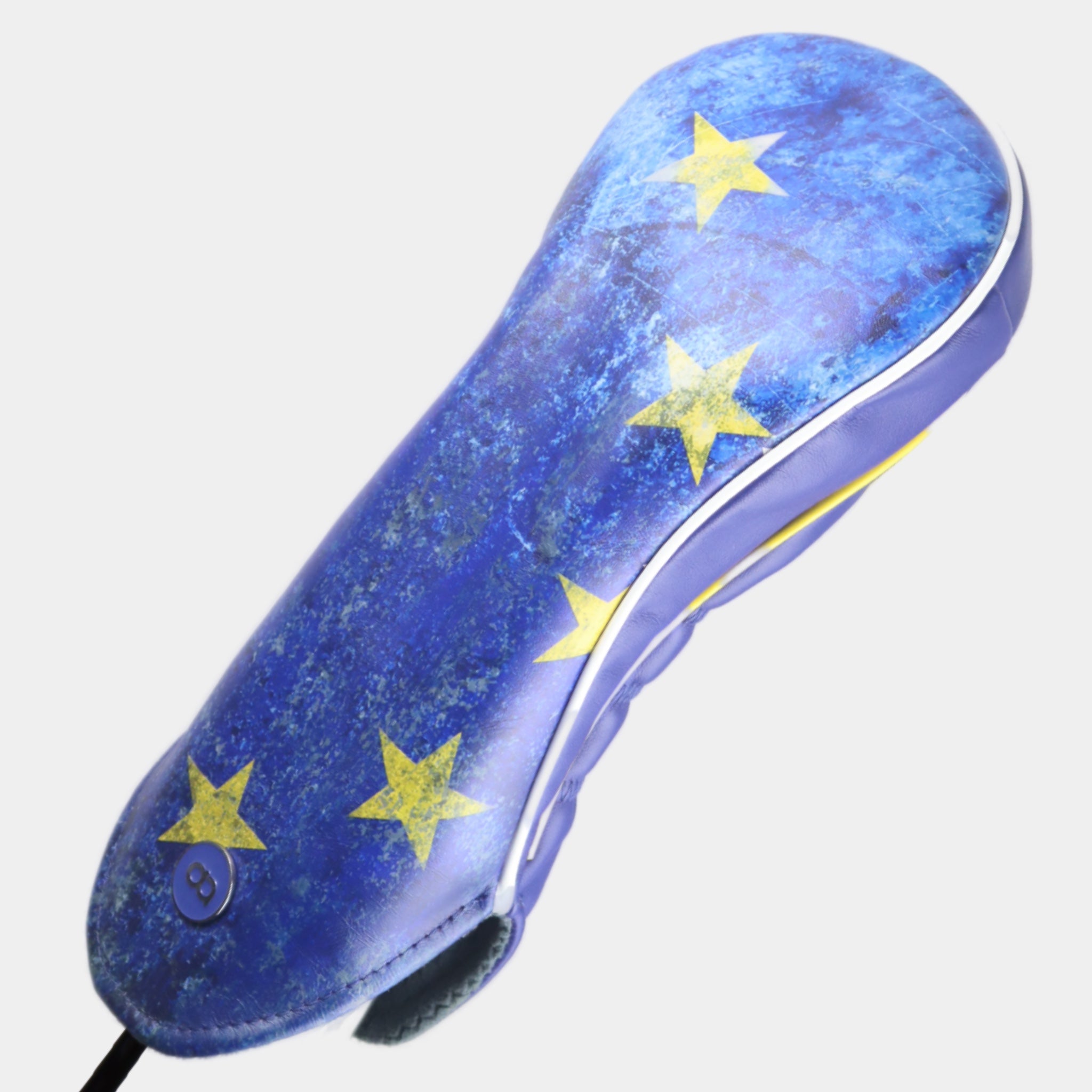 European Ryder Cup leather driver golf club replacement headcover. Golf gift for men /women. Designer golf accessory. Waterproof. Digital print. 