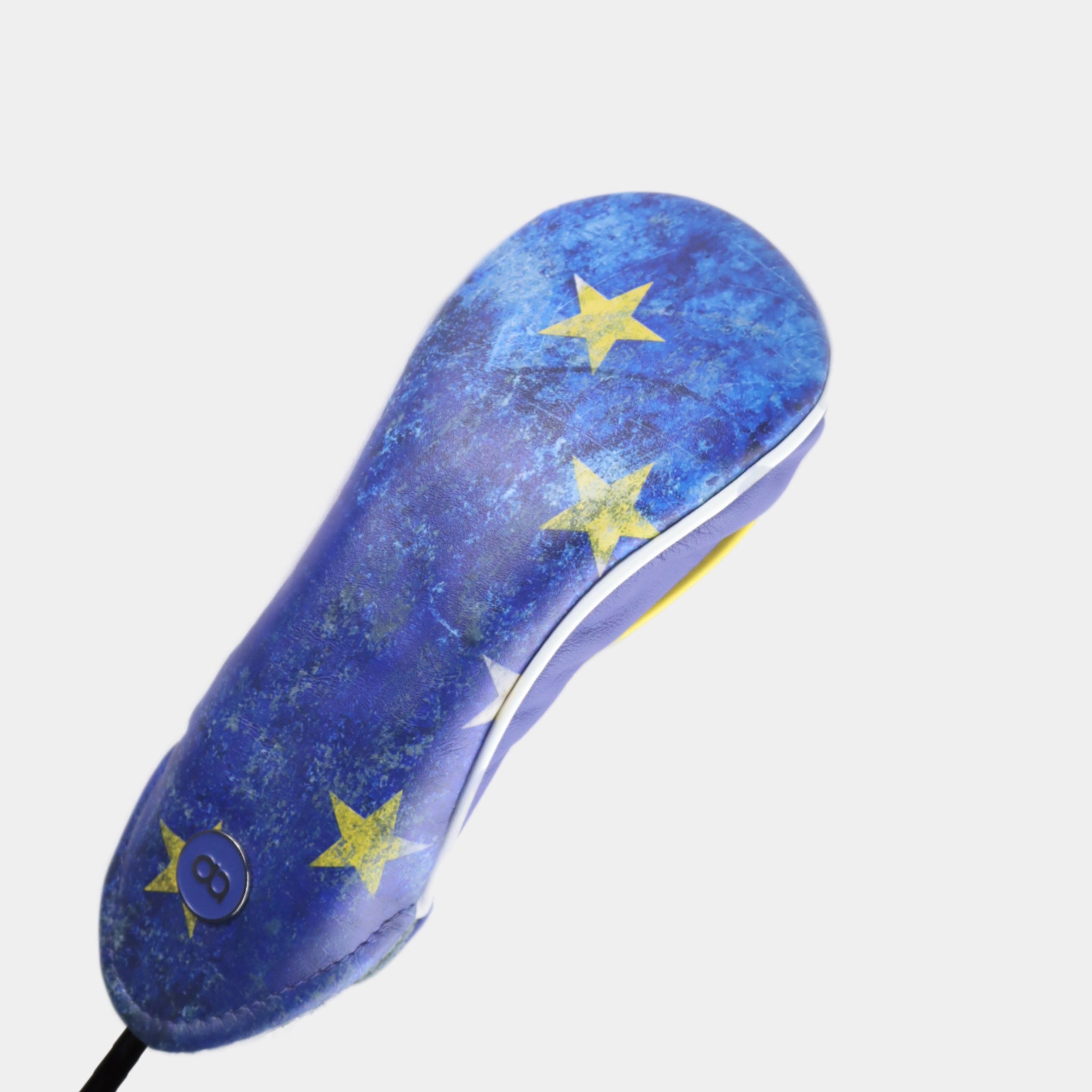 European Ryder Cup leather fairway wood golf club replacement headcover. Golf gift for men /women. Designer golf accessory. Waterproof. Customisable. Digital print. 