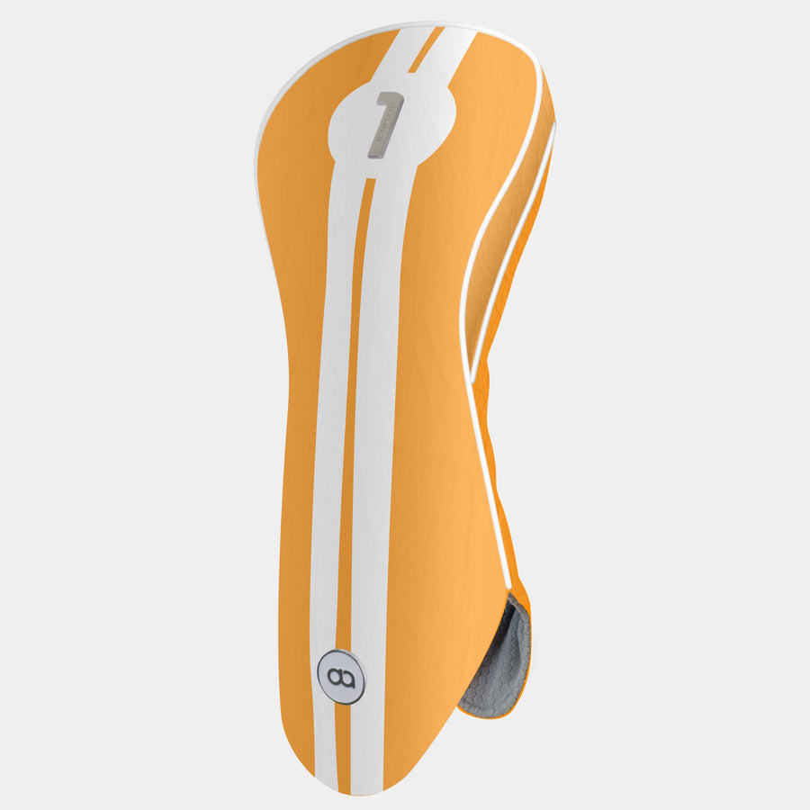 Netherlands orange leather golf club driver headcover