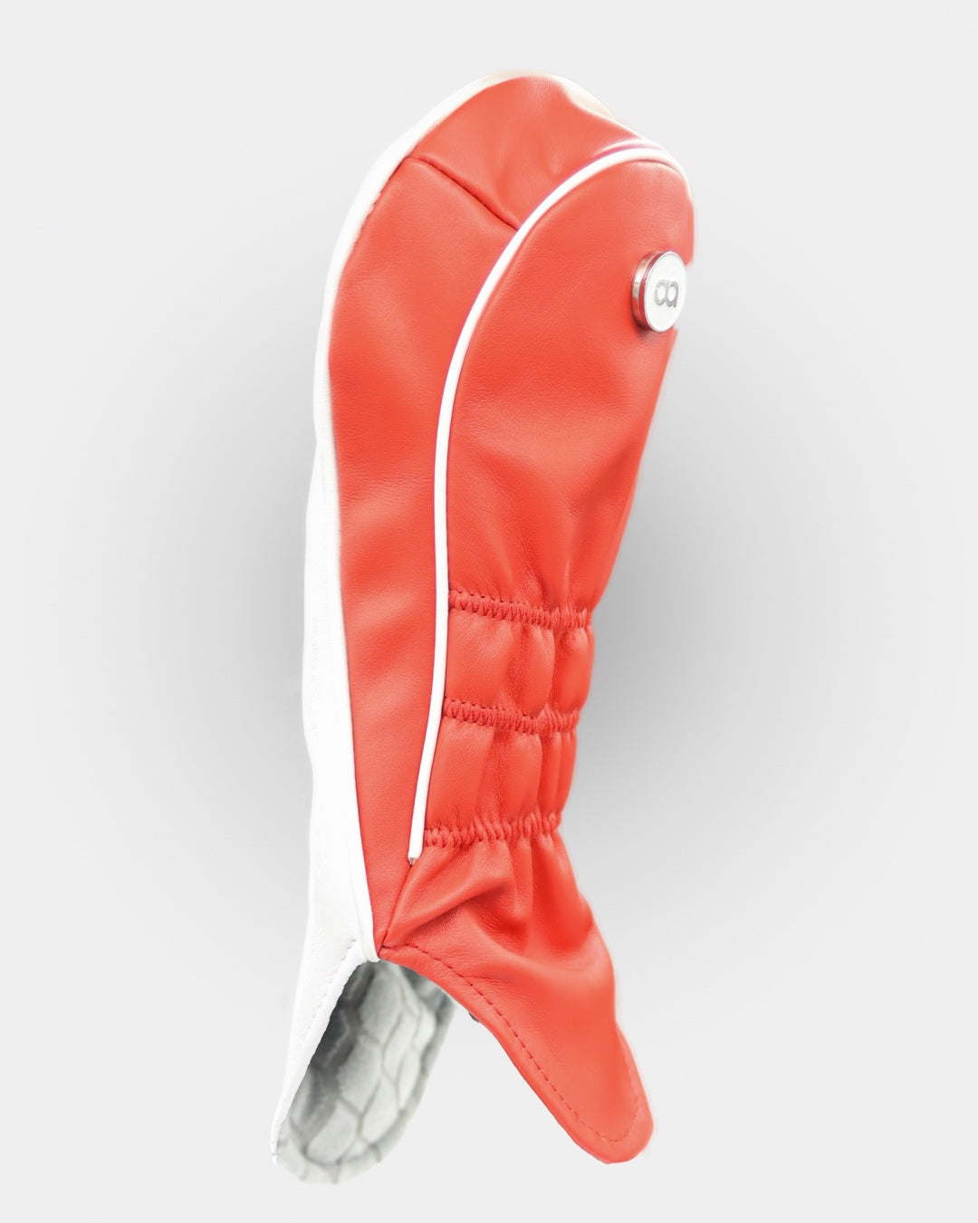 Republic of Korea white and red leather driver headcover by David Alexander. 