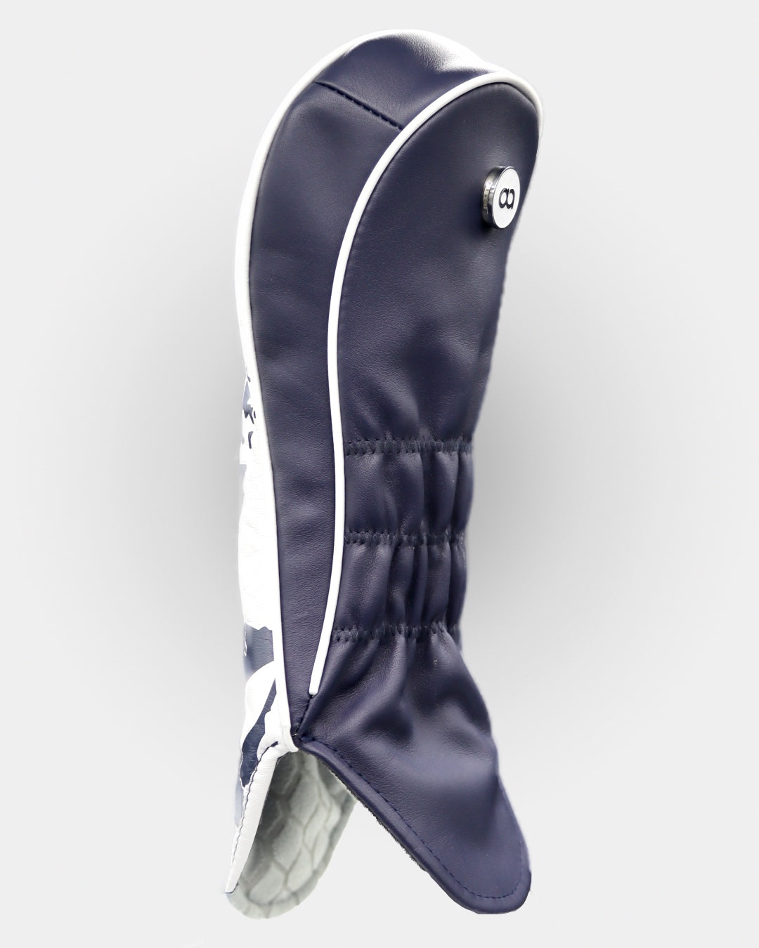 Scotland white and navy blue leather driver headcover by David Alexander