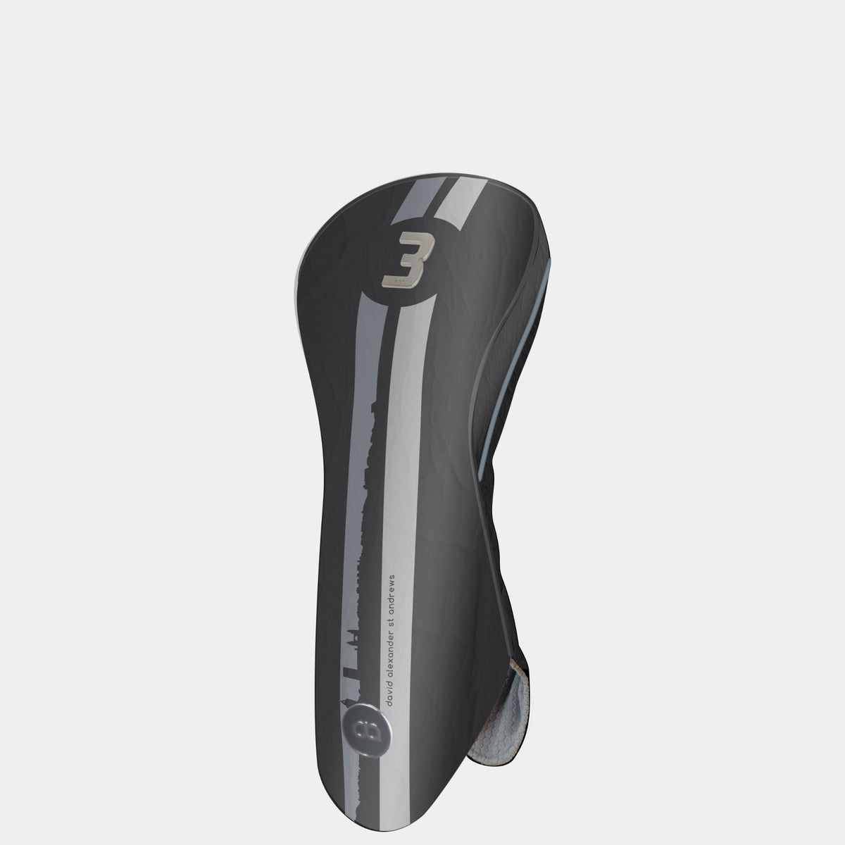 ST. ANDREWS Black Leather Headcover (FAIRWAY)