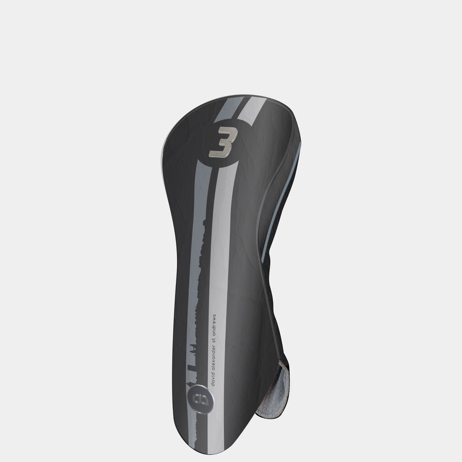ST. ANDREWS Black Leather Headcover (FAIRWAY)