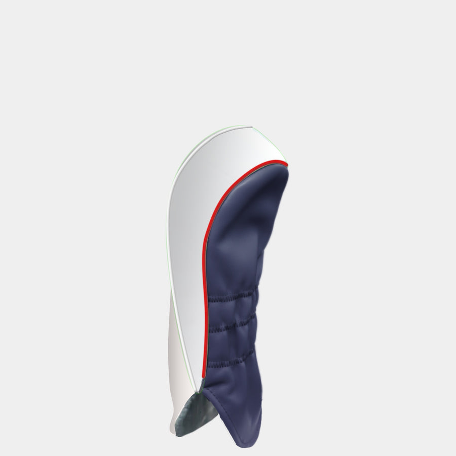 WHITE and NAVY BLUE Leather Headcover (HYBRID)