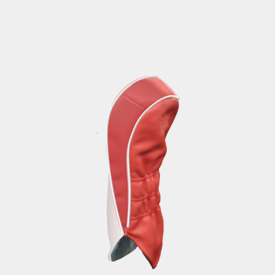 WHITE and RED Leather Headcover (HYBRID)