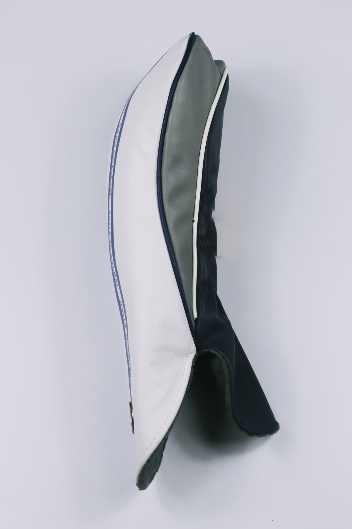 White and blue leather driver head-cover by David Alexander